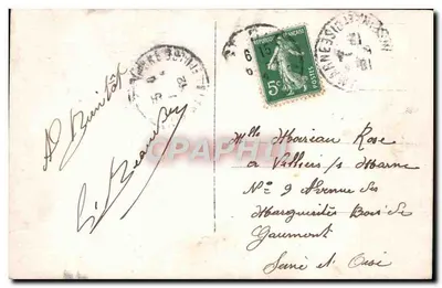 Francuski żołnierz w mundurze — wojna 1914-1918 — wydawca REX n° 4101 — Rewers