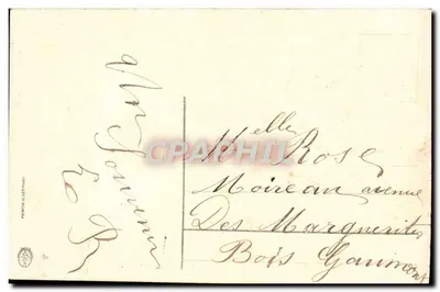 Violets et poisson — 1er Avril — éditeur non visible — Verso