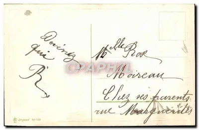 Pescador — carta postal decorada com peixes e flores — editor desconhecido — Verso