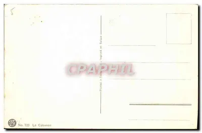Cabane — widok jeziora z jachtami — A. Quertant — Rewers