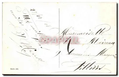 Carta de Natal — paisagem invernal — série 501 — Verso