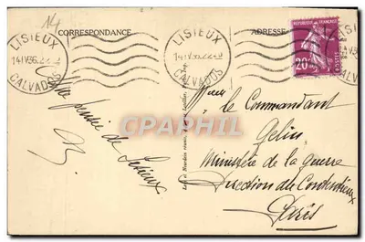 Lisieux — Antiguo Palacio Episcopal — La Sala Dorada, siglo XVII — LL — Reverso
