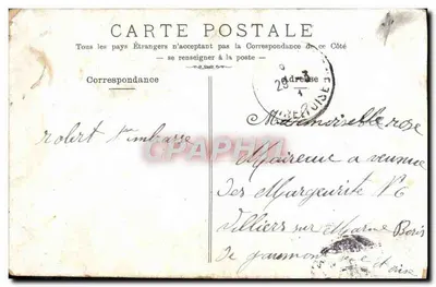 Burgundia (Mâconnaise) — kobieta i dziecko w strojach tradycyjnych z kaczuszkami — wydawca nie widoczny — Rewers