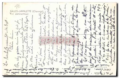 SALLES-LAVALETTE (Charente) — Widok panoramiczny — Plim — Rewers