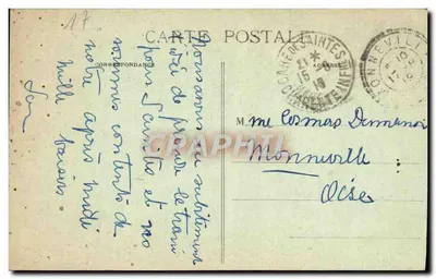 SAINTES - Pejzaż ogólny z ruin termów rzymskich — Marcel Helling, fototypia, Bordeaux — M. 71 — Rewers