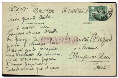 Le Mans — Pomnik Wilbra Wrighta (1920) — Wydawca: L. Duvivier & Le Mans — Rewers
