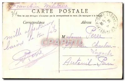 Montpellier — Façade katedry — Karta pocztowa n°7 — Rewers