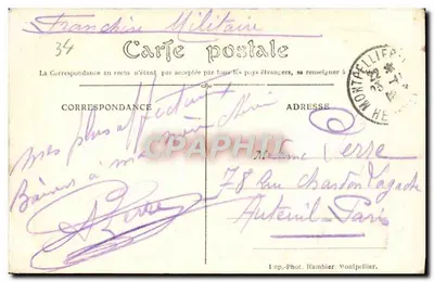 Montpellier — Arc de Triomphe — Wydawnictwo Fotograficzne Rambier — Rewers