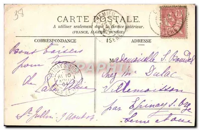 Crémieu — Château de Haute-Pierre — éditeur non visible — Verso