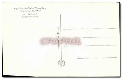 Discesa della Croce — Esposizione dei Capolavori della Pinacoteca di Monaco — Stampa in Francia — Verso