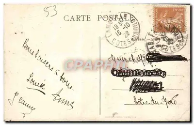 Laval (Mayenne) — Zamek i Stary Most — A. Lamiré, wydawca, Rennes — Rewers