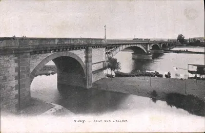 Vichy — Pont sobre o Allier — editor V. Chy