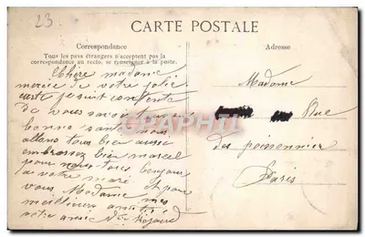 Boussac (Creuse) — Pedras Jaumâtres ditas Jeanne de Toulx — Verso