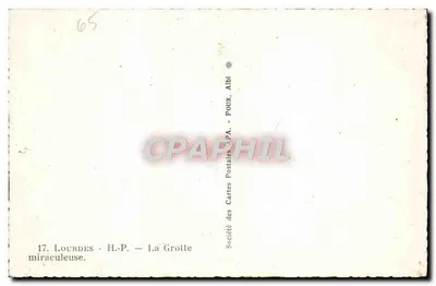 Lourdes — La Gruta milagrosa — Sociedad de Tarjetas Postales A.P.A., Albi — Reverso