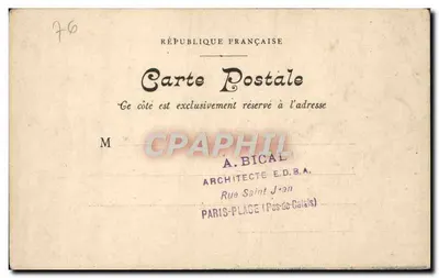 La Cour de Saint-Quen i Portail des Moines — A. Bical, Architekt E.D.B.A., Paris-Place (Pas-de-Calais) — Kolekcja Nowych Galerii N° 40 — Rewers
