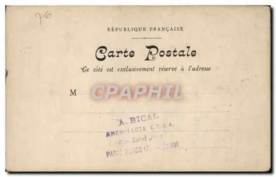 Rouen — Duży Portal św. Wincentego — Zbiór Nowych Galerii N° 50 — Rewers