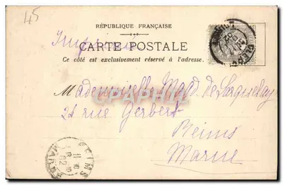 N.D. di Cléry - Vista interna — Fototipia A. Benoit, 8 Rue Barbette - Parigi — Verso