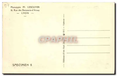 Most Arc nad Ardèche — naturalna łukowa formacja — fototypia M. Lescuyer, Lyon — Rewers