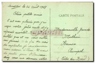 Due bambini in costume rurale — Nos Campagnes 6060. Perché non mi ami più ? — Verso
