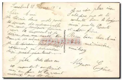 Aviador — retrato emoldurado e avião biplano — editor Lape, Paris, n°936 — Verso