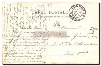 Tonnerre — Katedra Świętego Piotra — Główne wejście — B.F., PARIS — Rewers