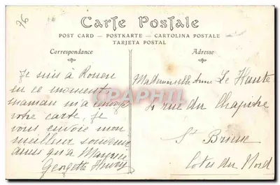 Rouen — Ogólny widok z mostu Transbordeur — ND Phot. — Rewers