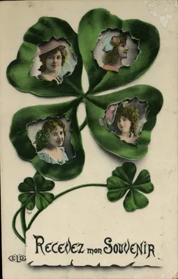 Souvenir de trèfle à quatre feuilles — E.P.D. — n° de série non visible