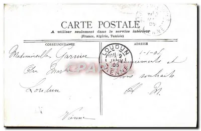 Sujet : Actrice en costume d'opéra — Éditeur SANDERSON, n° M.J.6 — Verso