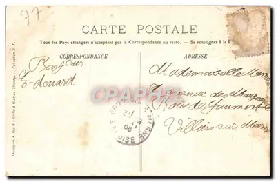Chiesa di Émerainville — Vicinanze di Malnoue — Editore Frédy a Châtreux-Thierry, n° 2592 — Verso
