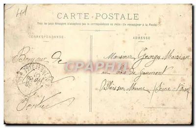Bilhete postal antigo Environs de la Motte Beuvron Nouan le Fuzelier Château de Cercay — Verso