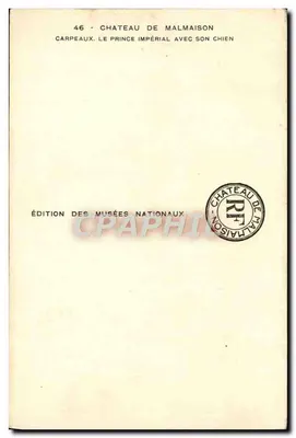 Castello di Malmaison — Carpeaux, Il Principe Imperiale con il suo cane — Edizione dei Musei Nazionali, n°46 — Verso