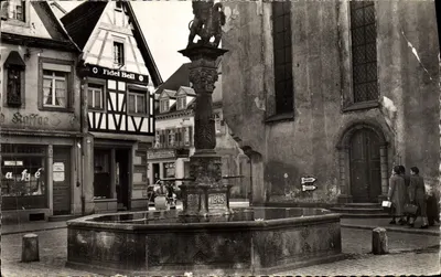 Bilhete postal moderno Offenbourg Place du marché aux Poissons