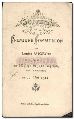 A Vida de Maria após a Ascensão — Editor: M. C. Léonille, Beaumard e Filhos, Paris, n° 841 — Verso