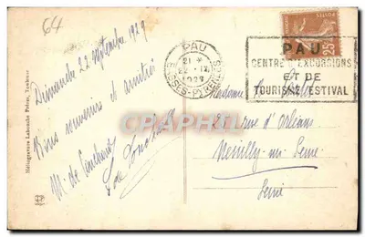 Pau - Kasteel van Hendrik IV - Wachtkamer — Héliogravure Lapouche, Toulouse, n°85 — Achterkant