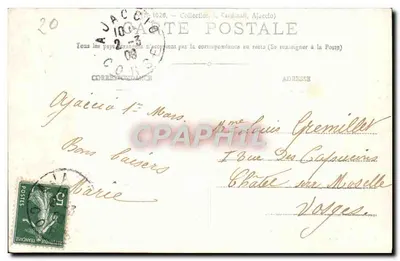 Ajaccio — Salon Bonaparte — Zbiór L. Cardinali, Ajaccio — Rewers