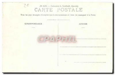 Córsega — Calanche de Piana — Coleção L. Cardinali, Ajaccio — Verso