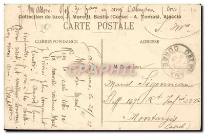 Bastia (Córsega) - Porto Velho - Igreja de São João — editor Bordorelli, n°12 — Verso