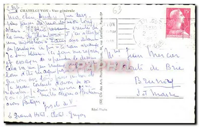 Châtelguyon — Vista Geral — Cie des Arts Photographiques, Paris — Verso