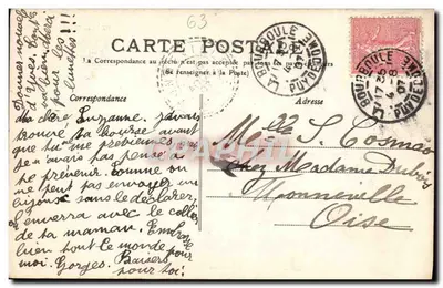 A Valle de Vendeix — Paisagem de Auvergne — I.L. n° 284 — Verso