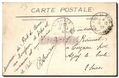 PORT-de BOUC - La Rade — widok portu z jachtem i fortifikacją — wydawca L. n° 229 — Rewers
