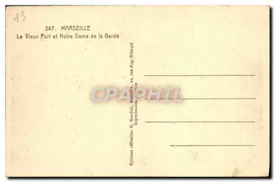 Marseille — The Old Port and Notre Dame de la Garde — Éditions G. Gandini — Back