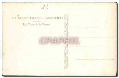 Place de la Bourse — Marsylia — Wydawnictwo Sztuki Yvon — Rewers