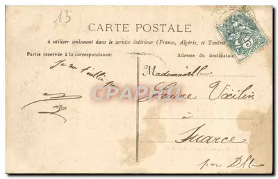 Marseille : A Bolsa e os Jardins — editor desconhecido, n° 269 — Verso