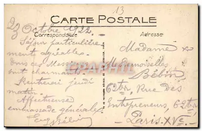 Marseille — Zamek If — Zbudowany przez Franciszka I i który długo służył jako więzienie państwowe — LL — Rewers