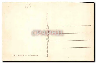 Mende — Visão geral — Les Arts Graphiques, 14, rue de la Concorde - Toulouse — Verso