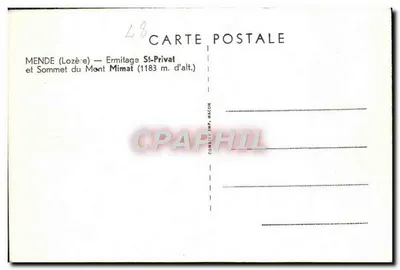 Ermitério Saint-Privat — Cume do Monte Mimat — Combe Imp. Macon — Verso