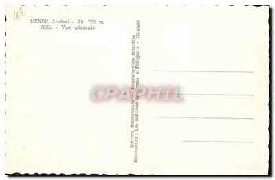 Mende (Lozère) — Ogólny widok — Wydawnictwo Bolssonade, realizacja « Théojac » — Rewers
