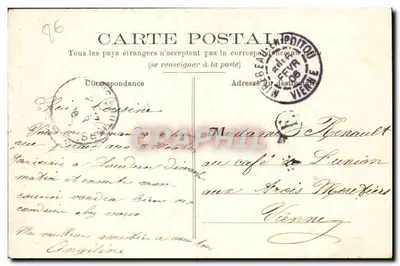 Cenas rurais no centro da França — Em férias — n°682 — Verso