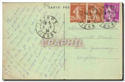 Montmorillon (Vienne) — A Igreja de Saint-Martial — Papeterie Lombard — Verso