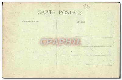 Lussac-lès-Château (Wienne) — Ermitaż, widok z południa przy brzegu jeziora — Robuchon, fot. Pottier, n° 4.17 — Rewers